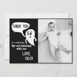 Ghost Monster - tackkort med foto Tack Kort