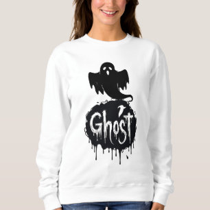 Ghost – Mörk Skräck Droppande Text Konst T Shirt