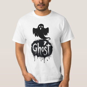 Ghost – Mörk Skräck Droppande Text Konst T Shirt