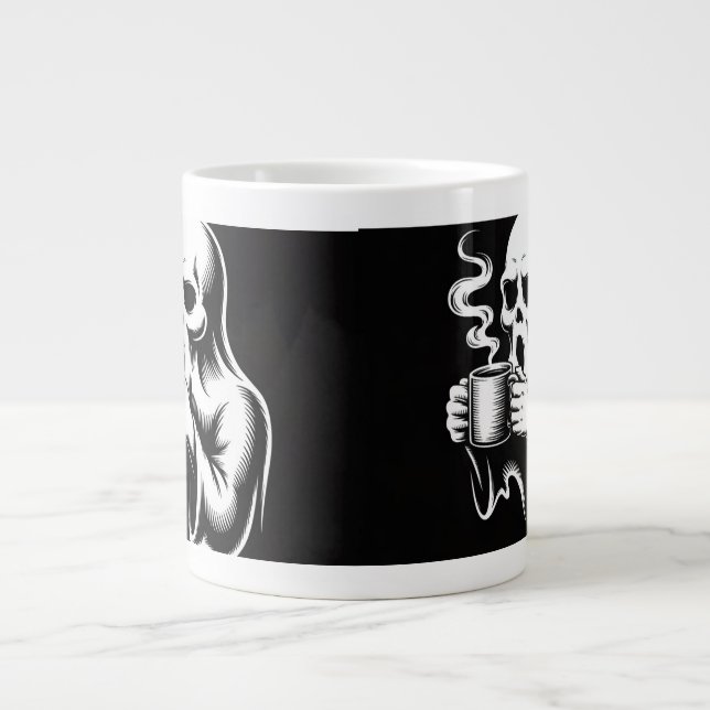 Ghost Mugg Konst Design – Kuslig Söt Halloween  Jumbo Mugg (Framsidan)