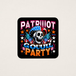 Ghost Myth och Patriotism in Pop Art Fyrkantigt Visitkort