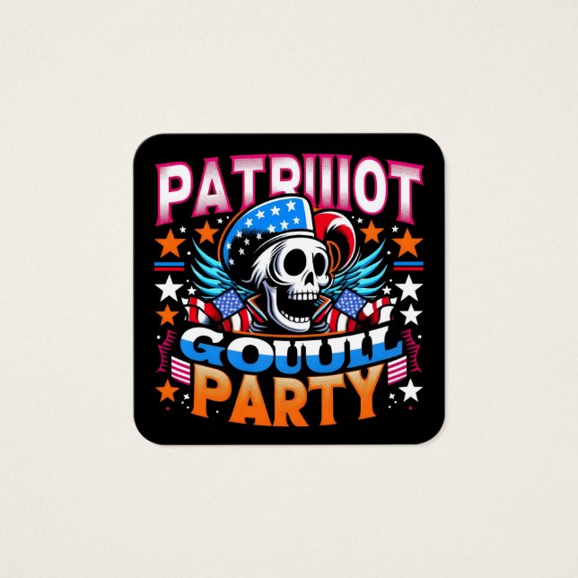 Ghost Myth och Patriotism in Pop Art Fyrkantigt Visitkort (Framsida)