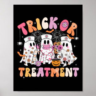 Ghost Nurse Halloween Costume G Poster