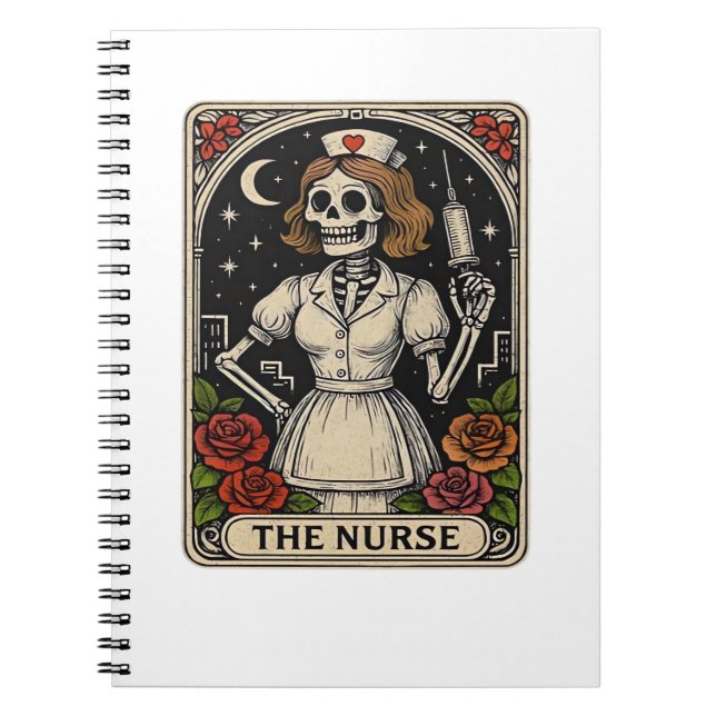 Ghost Nurse Spookily Caring and Whimsially Haunt Anteckningsbok (Framsidan)