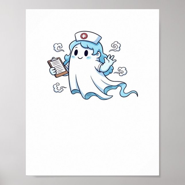 Ghost Nurse Spookily Caring and Whimsially Haunt Poster (Framsidan)