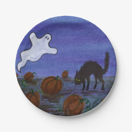 Ghost och Black Cat i Pumpkin Patch