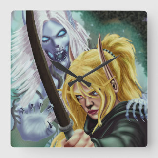 Ghost och brödtexten fyrkantig klocka