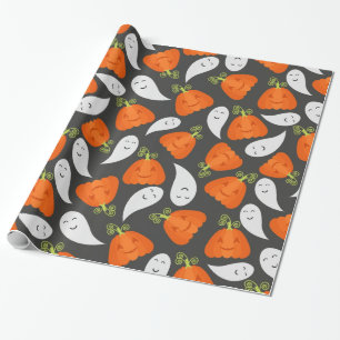 Ghost och Pumpkin Mönster Presentpapper