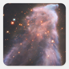 Ghost of Cassiopeia Nebula Fyrkantigt Klistermärke