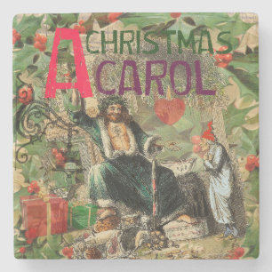 Ghost of Christmas Present Illustration Scrooge på Stenunderlägg