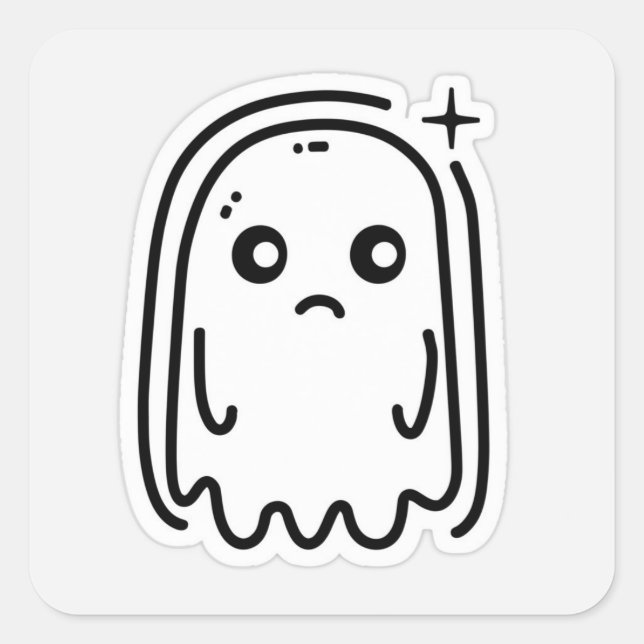 Ghost of DisApproval Sticker Fyrkantigt Klistermärke (Framsida)