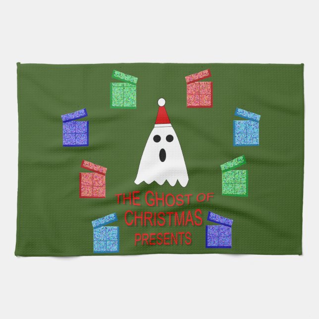 Ghost of Julklapp Funny Kökshandduk (Horisontell)