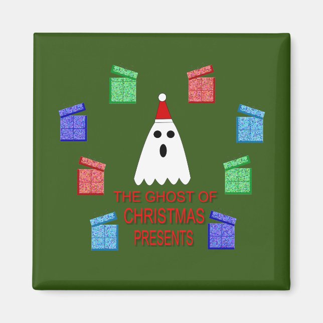 Ghost of Julklapp Funny Magnet (Framsidan)