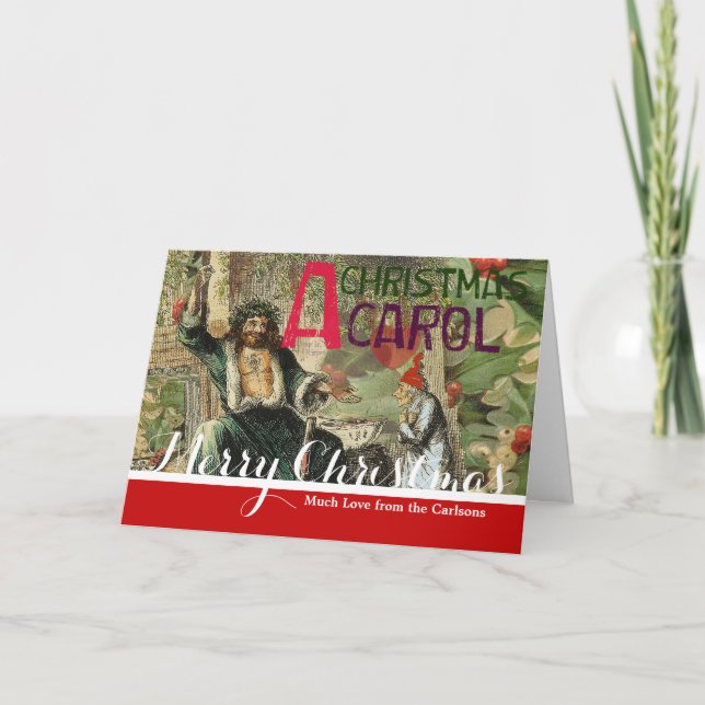 Ghost of Julklapp Illustration Scrooge Helgkort (Framsida)