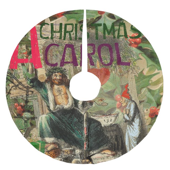 Ghost of Julklapp Illustration Scrooge Julgransmatta Borstad Polyester (Framsidan)