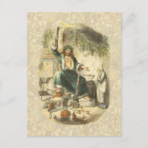 Ghost of Julklapp Scrooge Helg Vykort