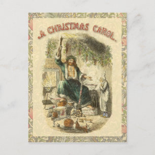Ghost of Julklapp Scrooge Helg Vykort
