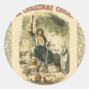 Ghost of Julklapp Scrooge Runt Klistermärke