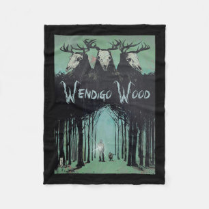 Ghost of the Forest Cryptid Wendigo Wood Fleecefilt