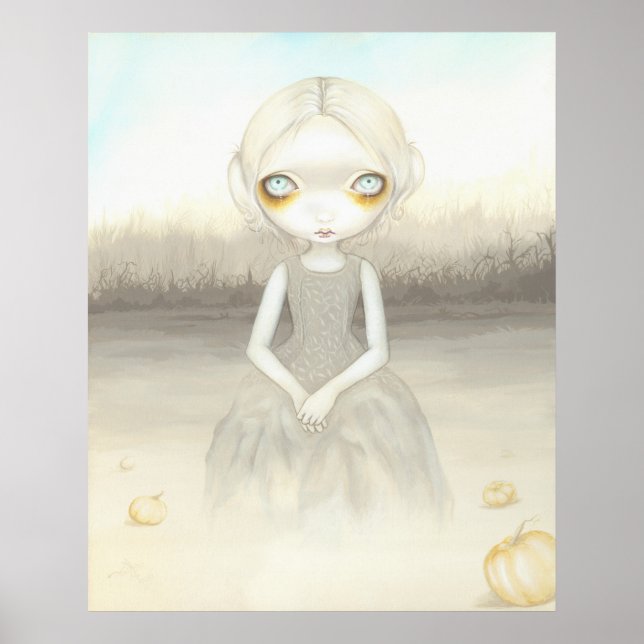 Ghost of the Pumpkin Patch ART PRINT halloween Poster (Framsidan)