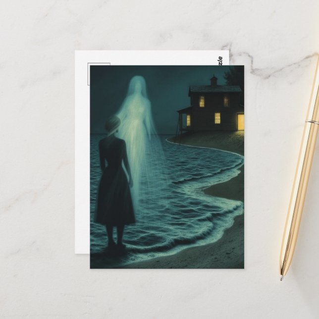 Ghost on the Beach Vykort (Fram/Back In Situ)