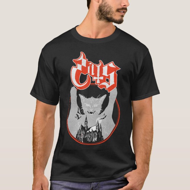 Ghost opus Cat Parody - Funny Cats Music Fläkt Art T Shirt (Framsida)