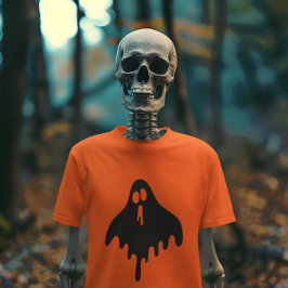 Ghost Orange Halloween T Shirt