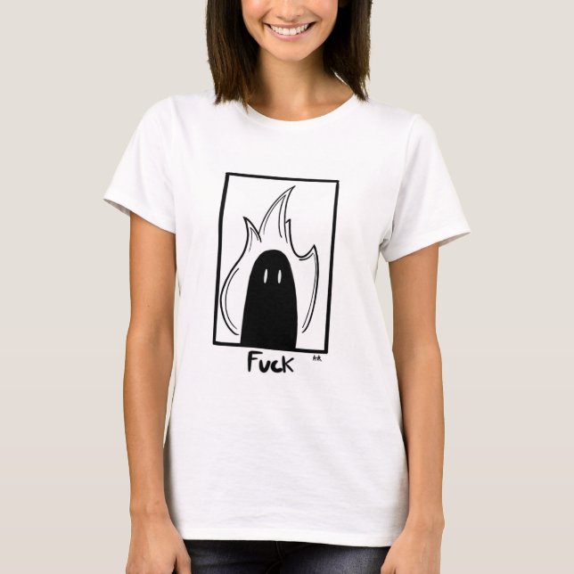 Ghost på eld t shirt (Framsida)