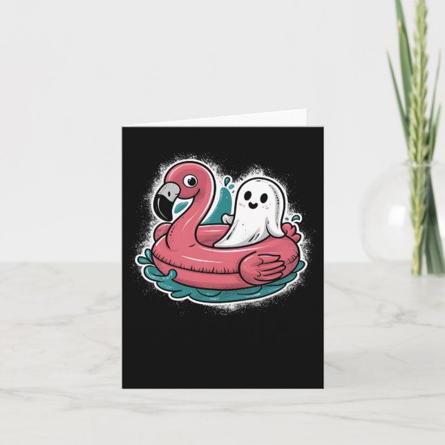 Ghost på en Bassäng-talesoky Summer Summerween Hal Kort (Framsida)