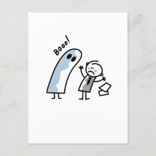 Ghost på kontoret vykort