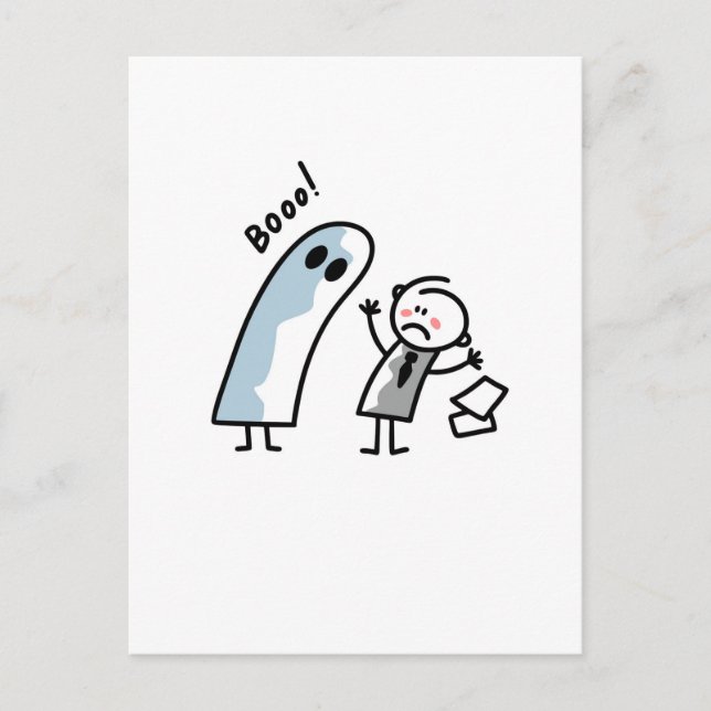 Ghost på kontoret vykort (Framsida)