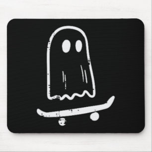 Ghost på Skateboard Roligt Retro Halloween Costume Musmatta