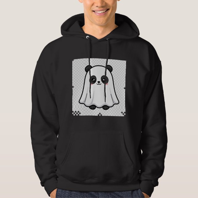 Ghost Panda Halloween Hoodie (Framsida)