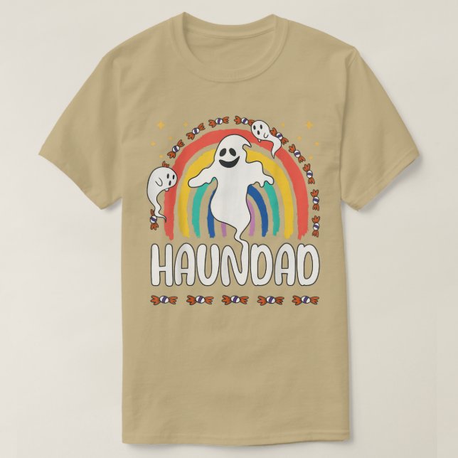 Ghost Pappa Pappa Funny Family Rainbow Costume Hal T Shirt (Design framsida)