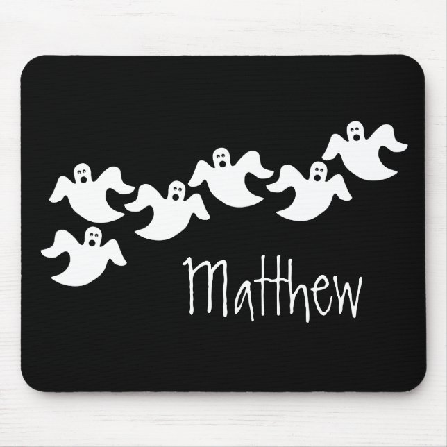 Ghost Party Halloween Mousepad, Black Musmatta (Framsidan)
