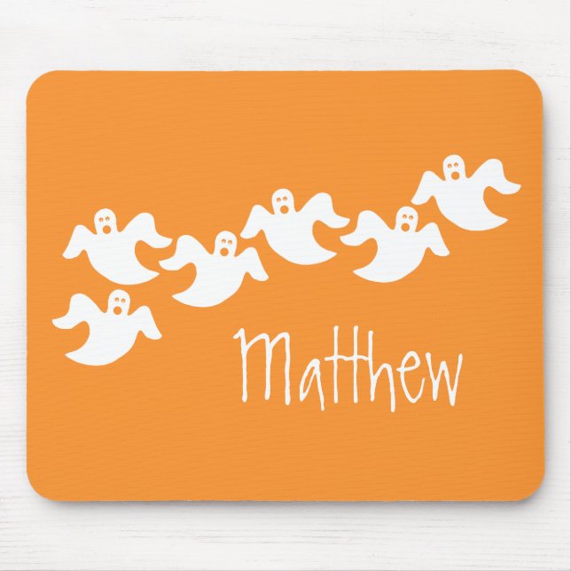 Ghost Party Halloween Mousepad, Orange Musmatta (Framsidan)