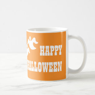 Ghost Party Halloween Mugg, Orange Kaffemugg