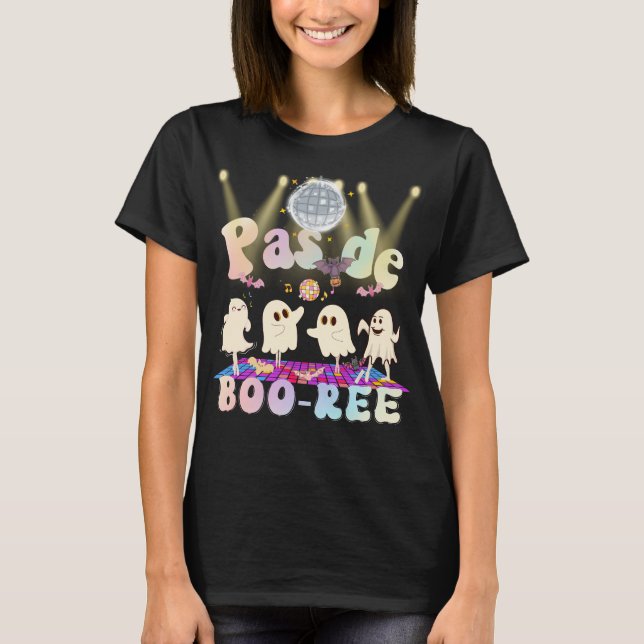GHOST Pas de BOO-rée Ballet Dancer Spooky Hallowee T Shirt (Framsida)
