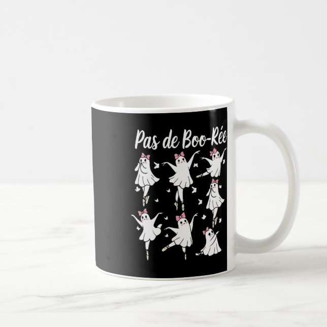 Ghost Pas De Boo-rée Byllet Dancer Spooky Hallowee Kaffemugg (Höger)