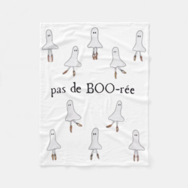 Ghost Pas De Boo-rée Llet Dancer Spooky Halloween Fleecefilt (Framsidan)