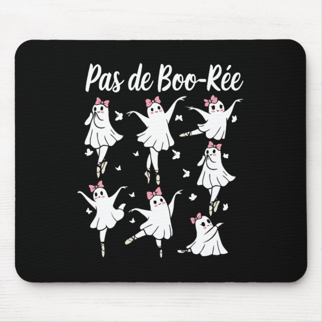 Ghost Pas De Boo-rée Llet Dancer Spooky Halloween Musmatta (Framsidan)
