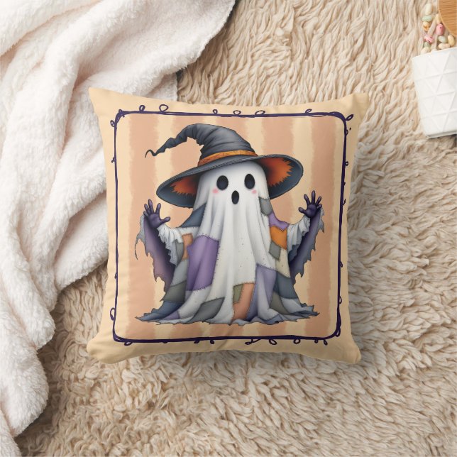 Ghost Patchwork Quilt med Witches Hat Kudde (Filt)