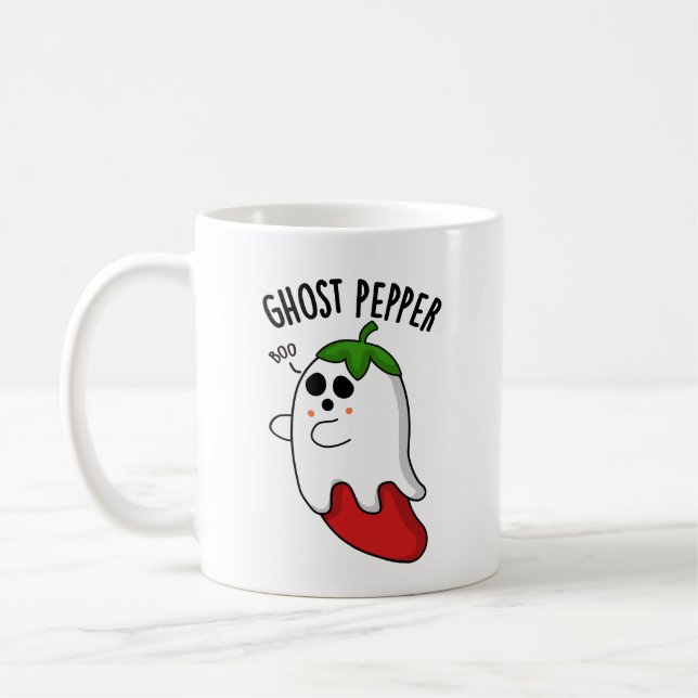 Ghost Pepper Funny Chili Pun Kaffemugg (Vänster)