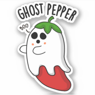 Ghost Pepper Funny Chili Pun Klistermärken