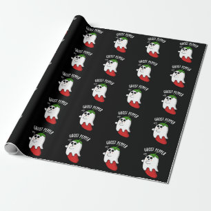 Ghost Pepper Funny Chili Pun Mörk BG Presentpapper