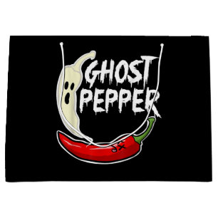 Ghost Pepper Funny Spicy Hett Halloween Ghost Pepp
