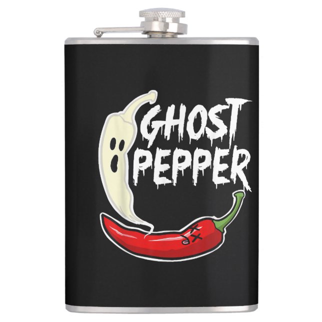 Ghost Pepper Funny Spicy Hett Halloween Ghost Pepp Fickplunta (Framsidan)