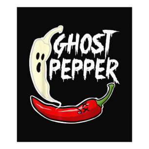 Ghost Pepper Funny Spicy Hett Halloween Ghost Pepp Fototryck