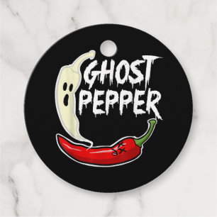 Ghost Pepper Funny Spicy Hett Halloween Ghost Pepp Gåvor Etiketter
