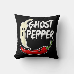 Ghost Pepper Funny Spicy Hett Halloween Ghost Pepp Kudde